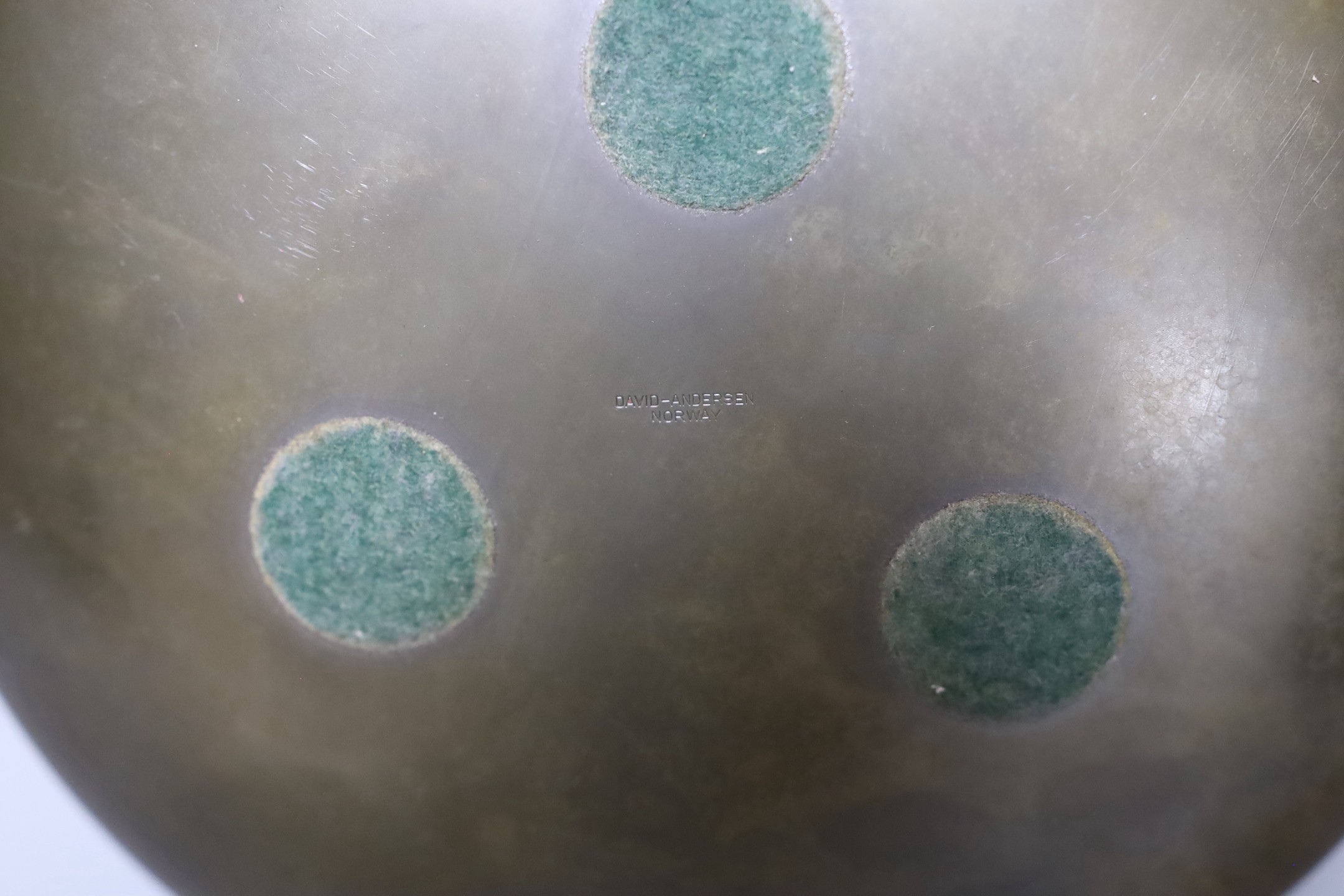 A David Anderson bronze and enamel 'tree' dish, 20cm diameter